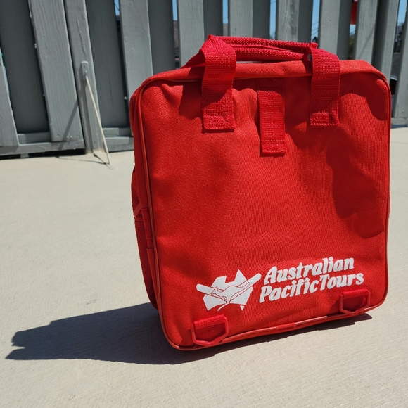 Vintage Australian Pacific Tours Tote Travel Box Luggage Bag, mate! - Picture 9 of 9